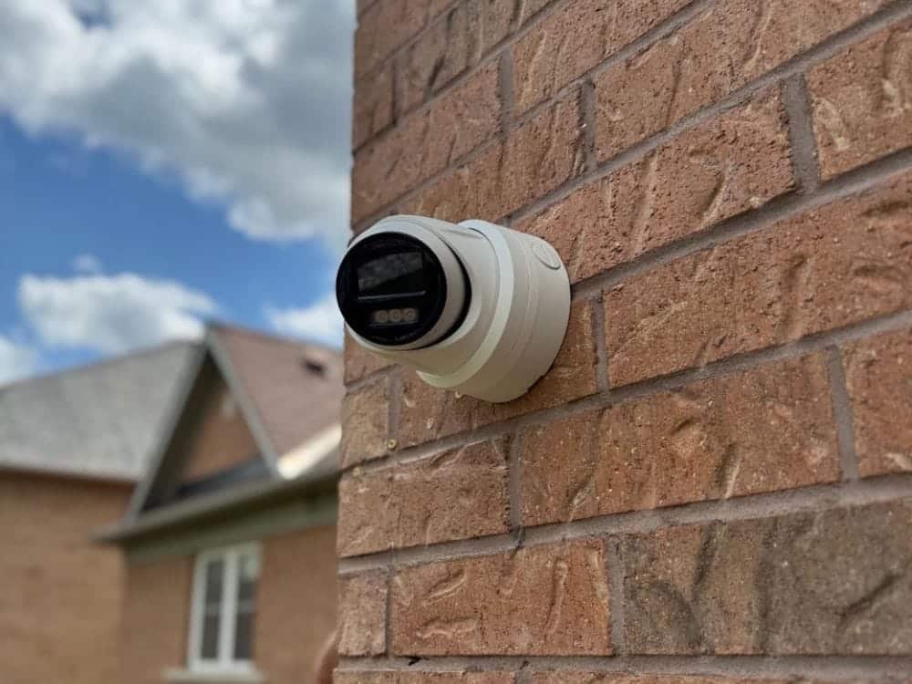 Professional wired security camera installation